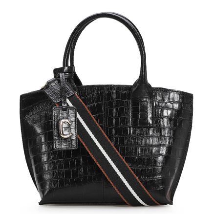 Bolsa De Mão - Croco Preto
