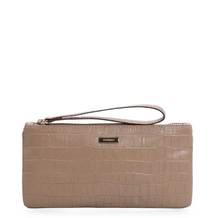 Bolsa Pequena - Croco Bege
