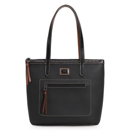 Bolsa Sacola Luiza Firenze - Firenze Preto/Marrom