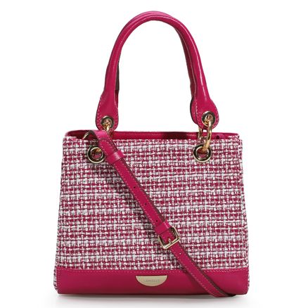Bolsa Tote Tweed - Tweed/Couro Pink