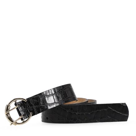 Cinto Feminino - Croco Preto
