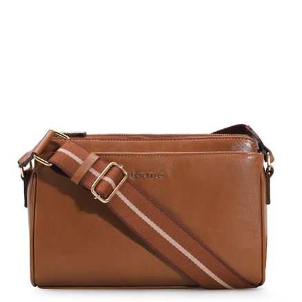 Bolsa Transversal Agnes - Couro Caramelo