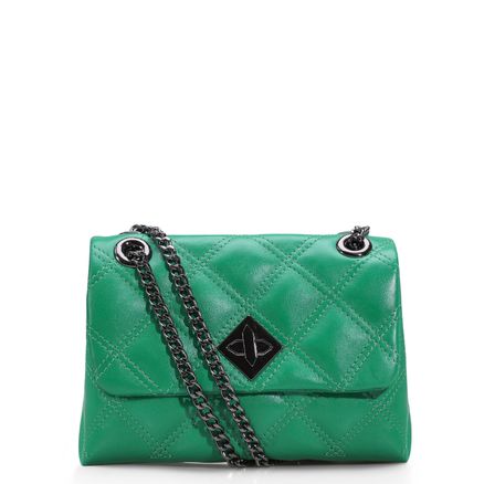 Bolsa De Ombro Matelassê - Couro Verde