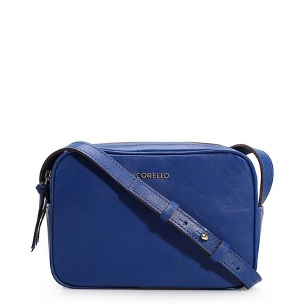 Bolsa Transversal - Couro Azul