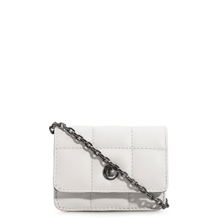 Mini Bolsa Matelassê - Couro Branco