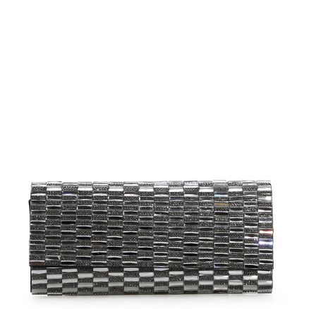 Clutch Glow - Cetim Preto/Strass