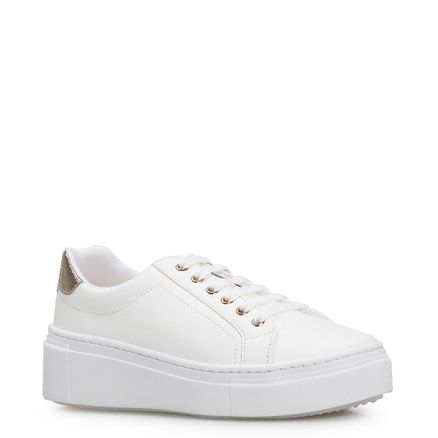 Tênis Flatform - Alt Branco/Ouro