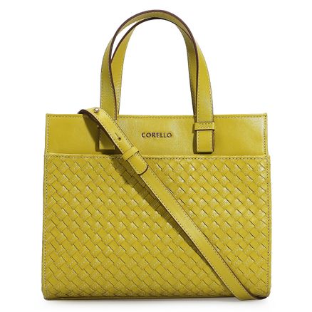 Bolsa Tote Tressê - Couro Verde Lima