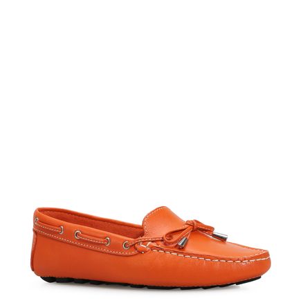 Mocassim Dockside - Couro Laranja