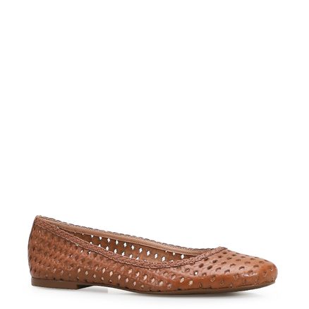 Sapatilha Ballerina - Couro Caramelo