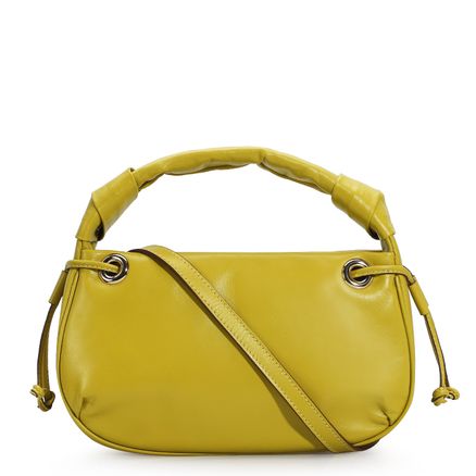 Bolsa De Mão Ilhós - Couro Verde Lima