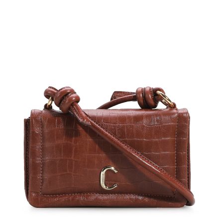Bolsa Transversal - Croco Marrom