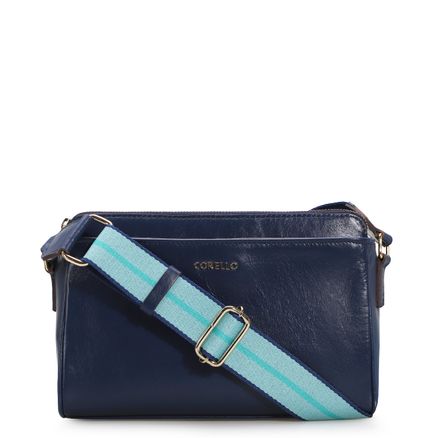 Bolsa Transversal Agnes - Couro Marine