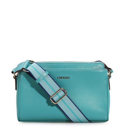Bolsa Transversal Agnes - Couro Azul
