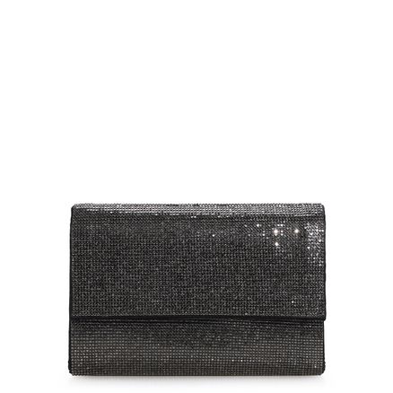 Clutch Strass - Cetim Grafite