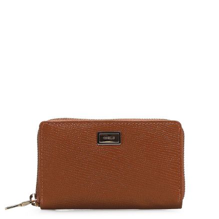 Carteira Feminina - Mini Lezard Caramelo