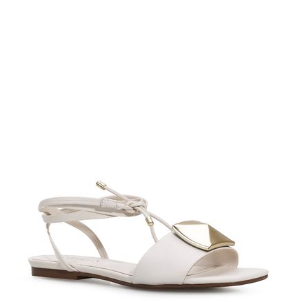 Rasteira Aysha - Couro Off White