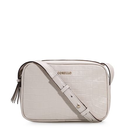 Bolsa Transversal - Croco Off White