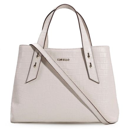 Bolsa Tote Croco - Croco Off White