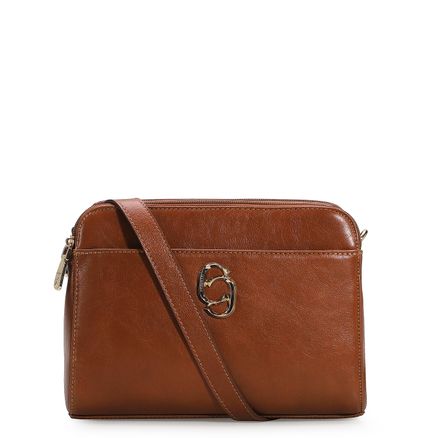 Bolsa Transversal - Couro Caramelo