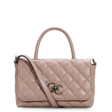 Bolsa De Mão Matelassê - Couro Rosado