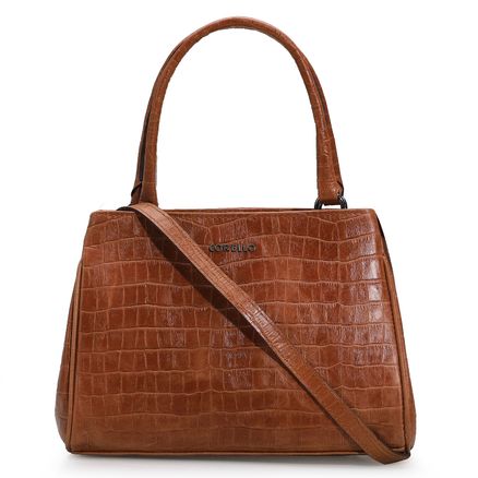 Bolsa Tote Croco - Couro Caramelo