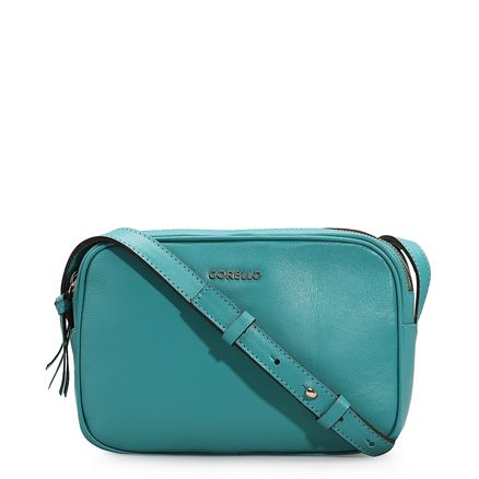 Bolsa Transversal - Couro Azul