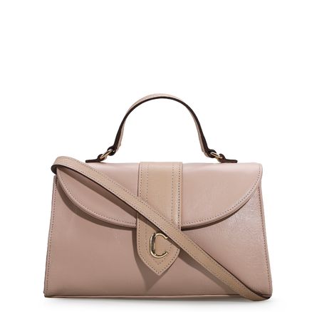 Bolsa De Mão - Couro Mini Lezard Rosado