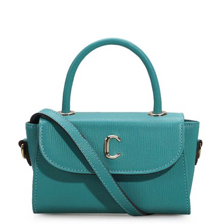 Bolsa De Mão Ellie - Mini Lezard Azul
