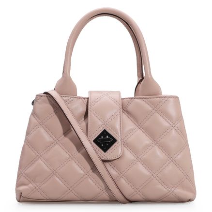 Bolsa Tote Matelassê - Couro Rosado