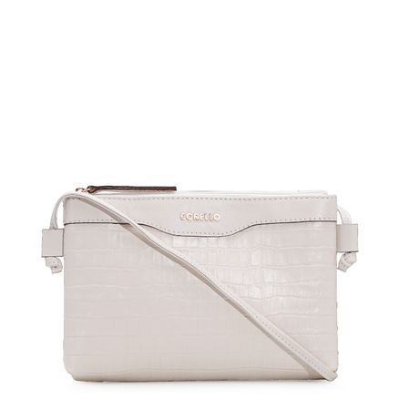 Bolsa Transversal - Croco Off White
