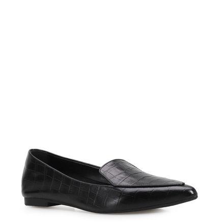 Sapatilha Slipper - Croco Preto