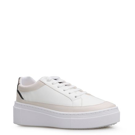 Tênis Flatform - Alt Branco/Off White/Prata