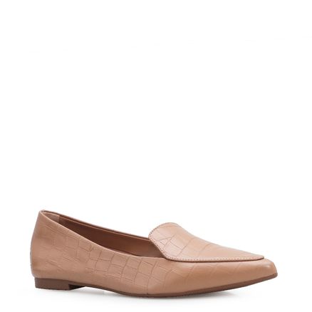 Sapatilha Slipper - Croco Bege