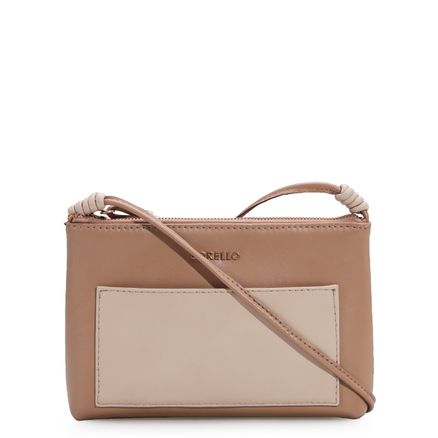 Bolsa Transversal - Couro Bege/Vanilla