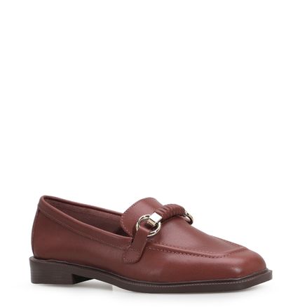 Mocassim - Couro Marrom