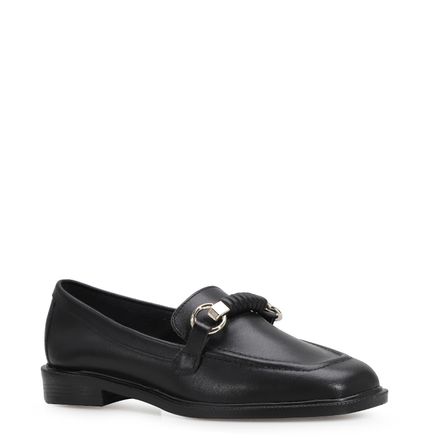 Mocassim - Couro Preto