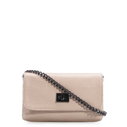 Bolsa Transversal - Croco Bege