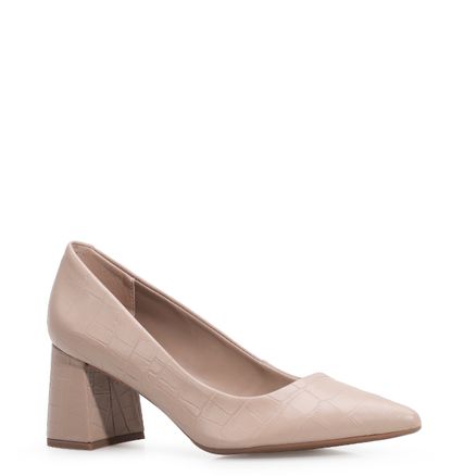 Scarpin Classic - Croco Bege