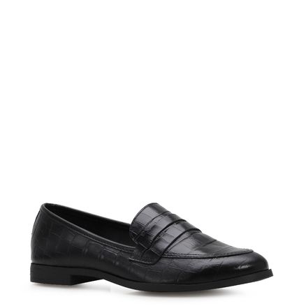 Mocassim - Couro Preto