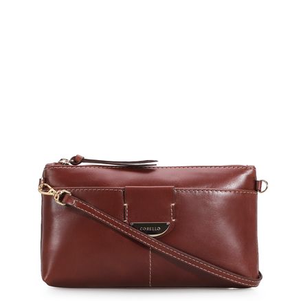 Bolsa Transversal - Couro Marrom Escuro