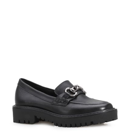 Mocassim - Couro Preto