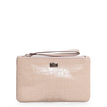 Bolsa Pequena - Croco Bege