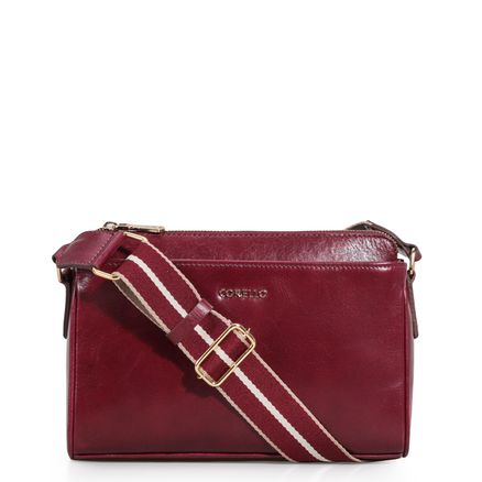 Bolsa Transversal Agnes - Couro Vinho