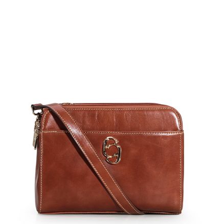 Bolsa Transversal - Couro Marrom