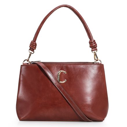 Bolsa De Ombro - Couro Marrom Escuro
