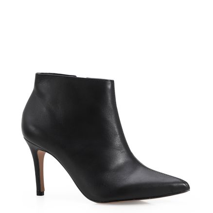 Bota Salto Fino - Couro Preto