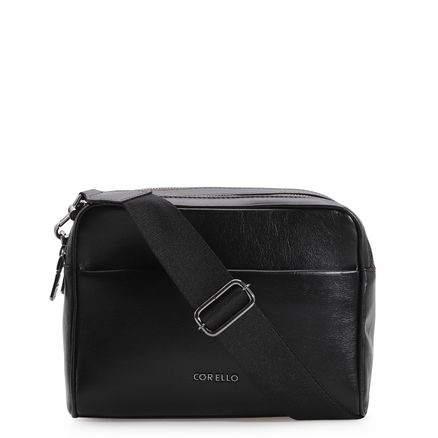 Bolsa Transversal - Couro Preto