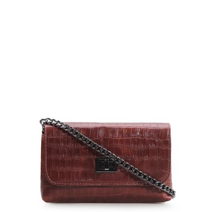 Bolsa Transversal - Croco Marrom Escuro
