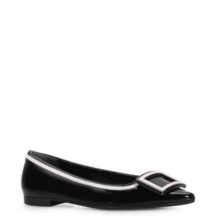 Sapatilha Bicolor - Verniz Preto